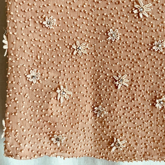 Beaded woman's top with flowers. Size S. - Picture 3 of 3